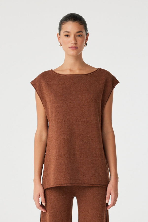 Poppy Tie Side Top - Clay