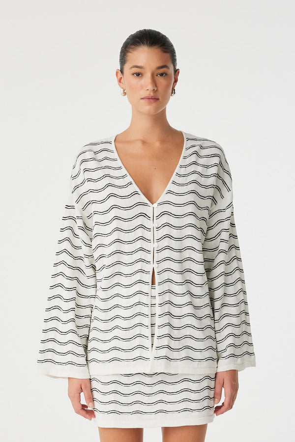 Onda Long Sleeve Cream Wave