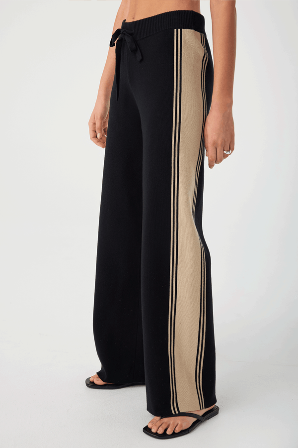 Emery Pant Black & Taupe