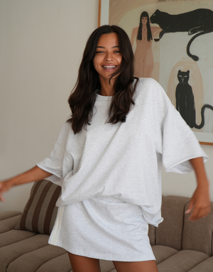 The Maya Mini Skirt -  Grey Marle