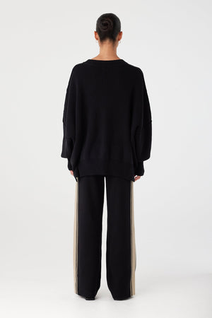 Emery Pant Black & Taupe