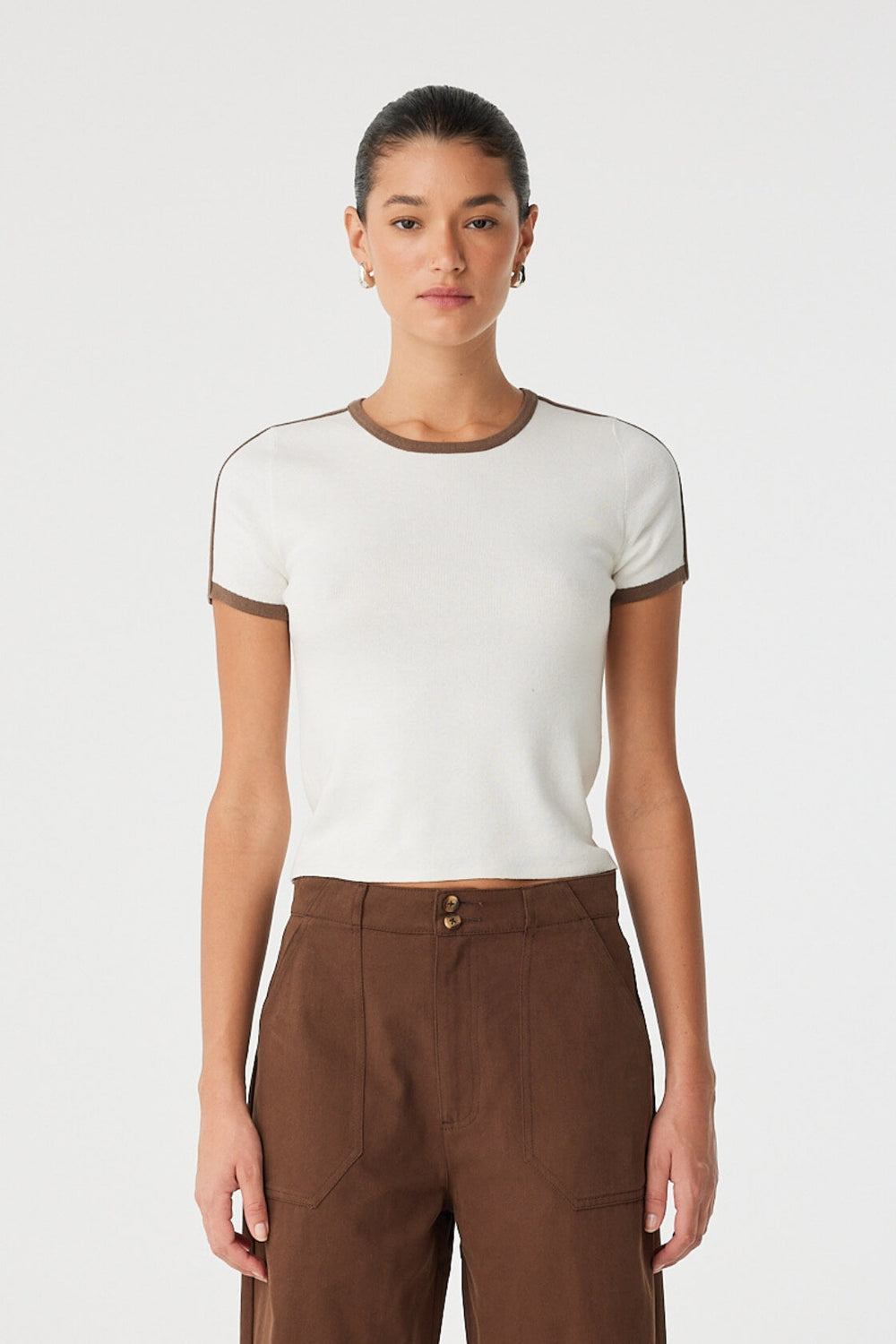 Mischa Tee - Cream & Cacao