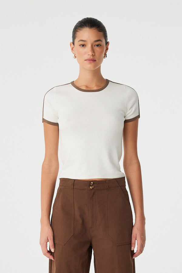 Mischa Tee - Cream & Cacao