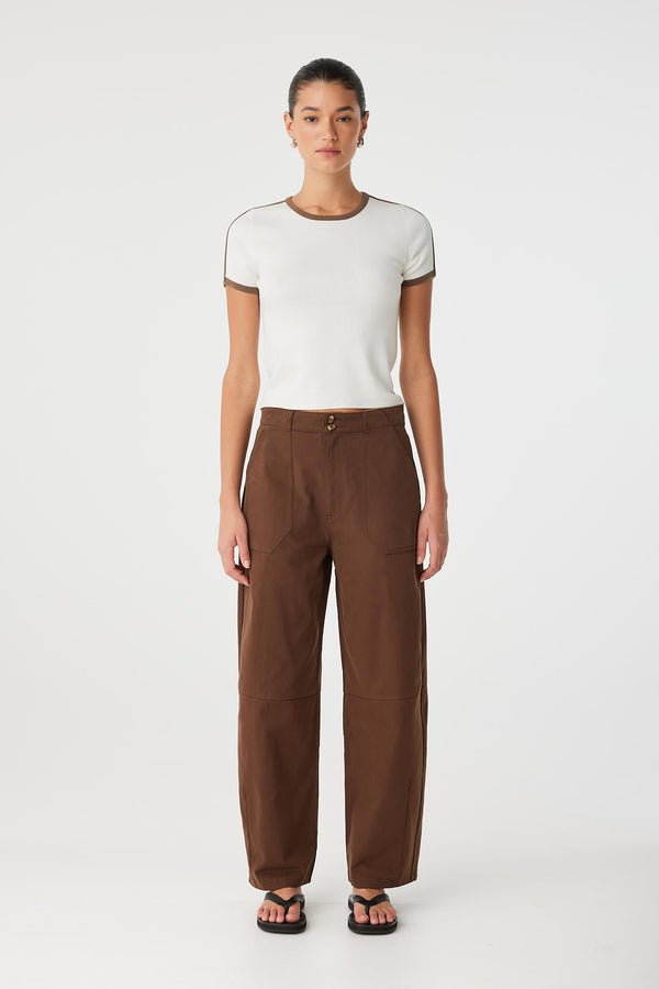 Mischa Tee - Cream & Cacao