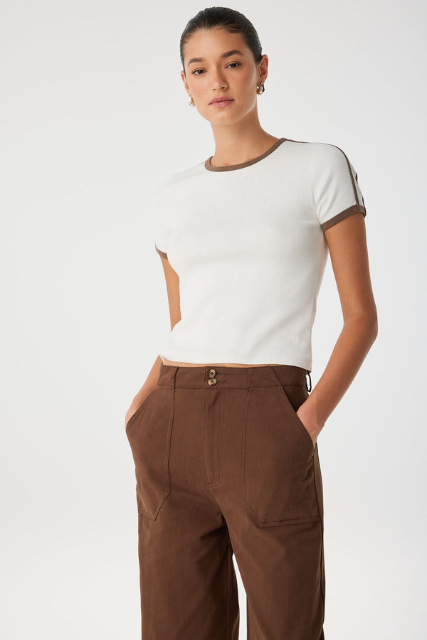 Mischa Tee - Cream & Cacao