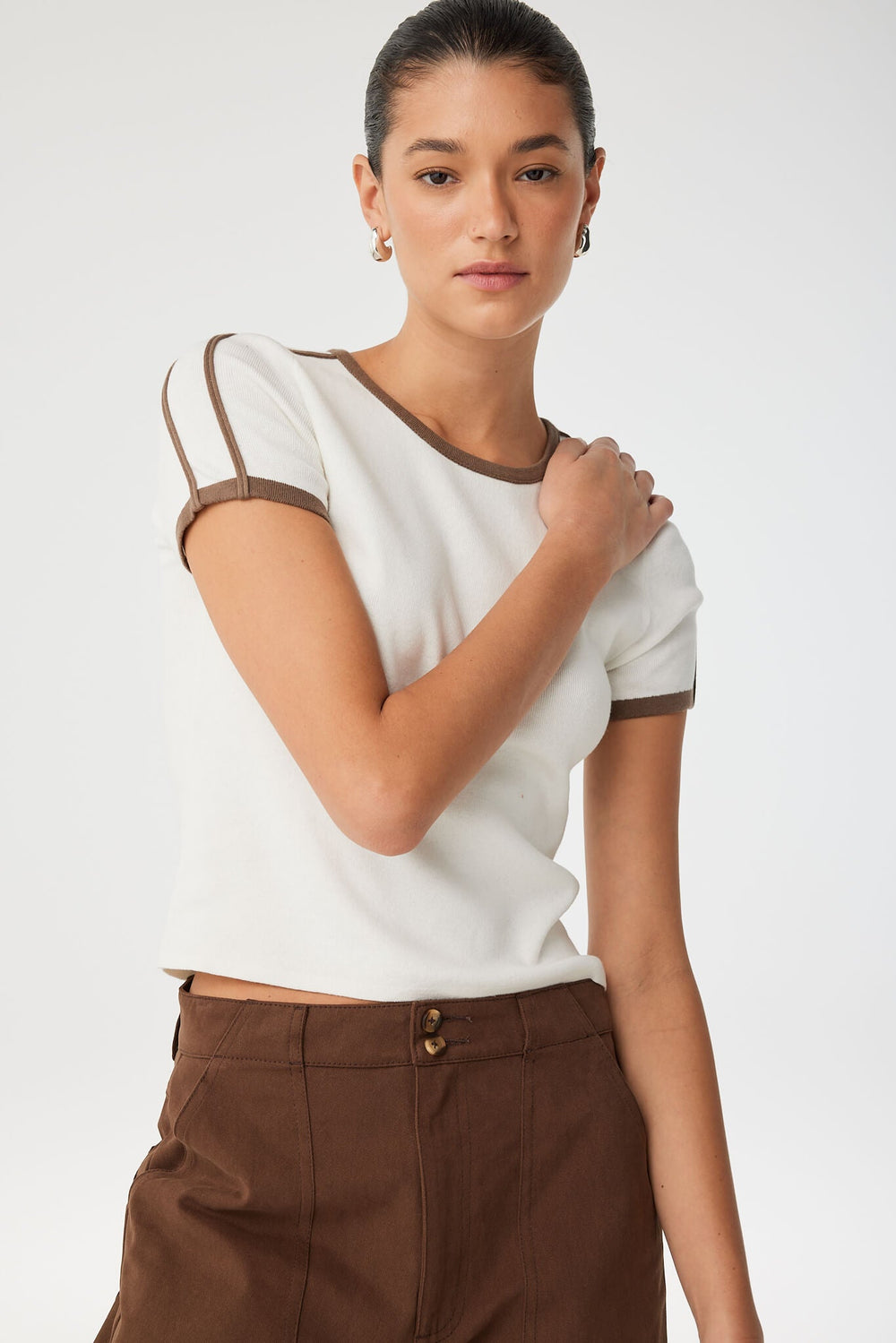 Mischa Tee - Cream & Cacao