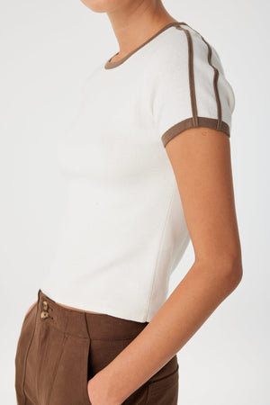 Mischa Tee - Cream & Cacao