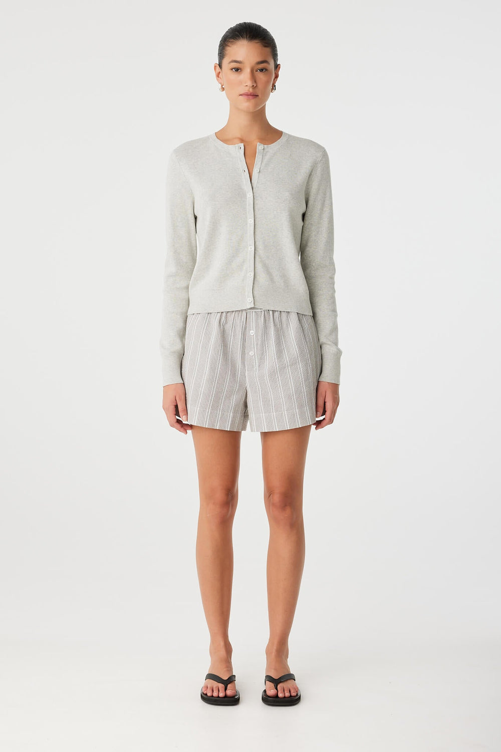 Flynn Cardigan - Grey Marle