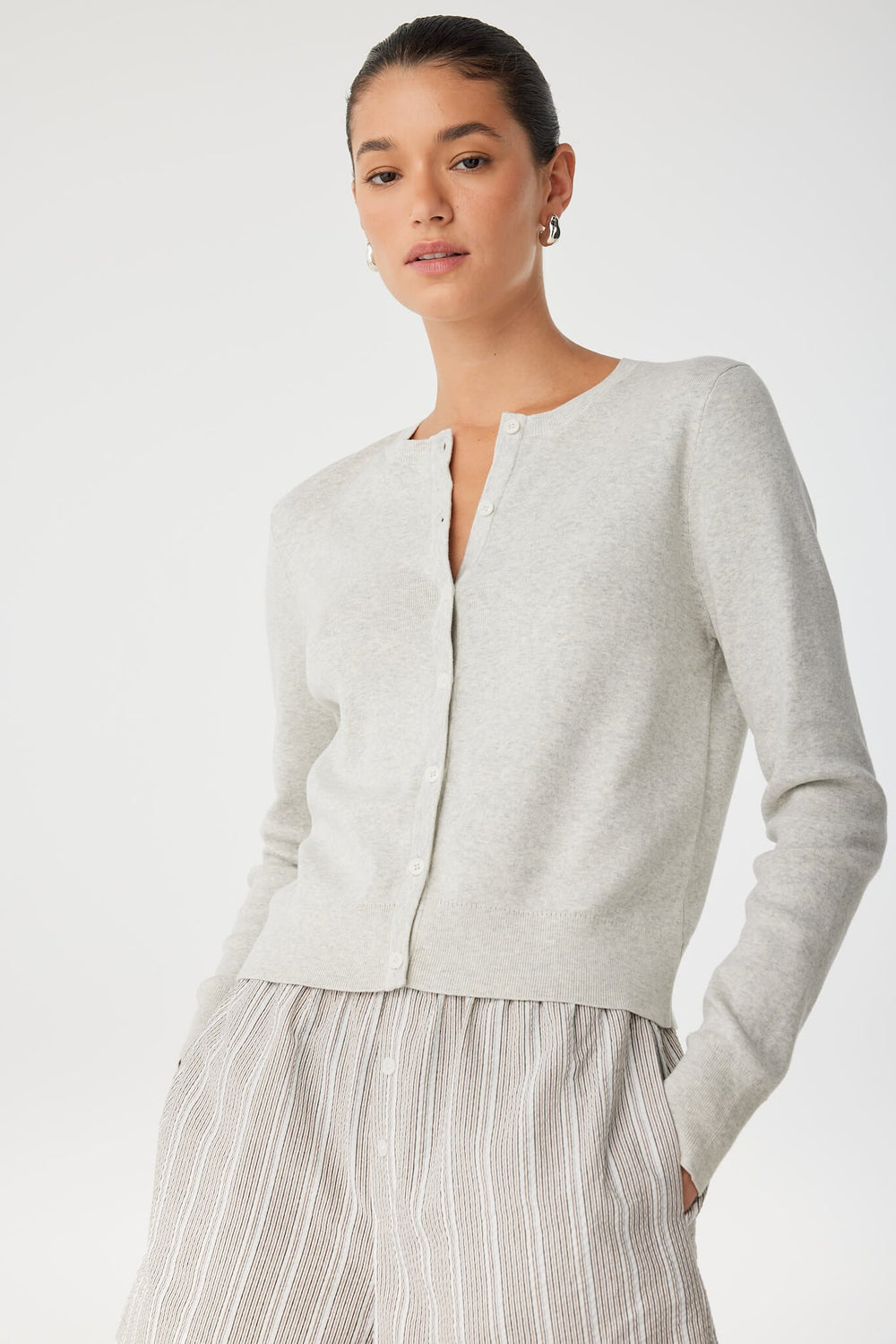 Flynn Cardigan - Grey Marle