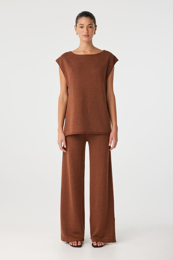 Poppy Tie Side Top - Clay