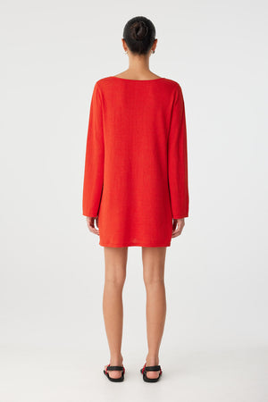 Paloma Reversible Dress Cherry Red