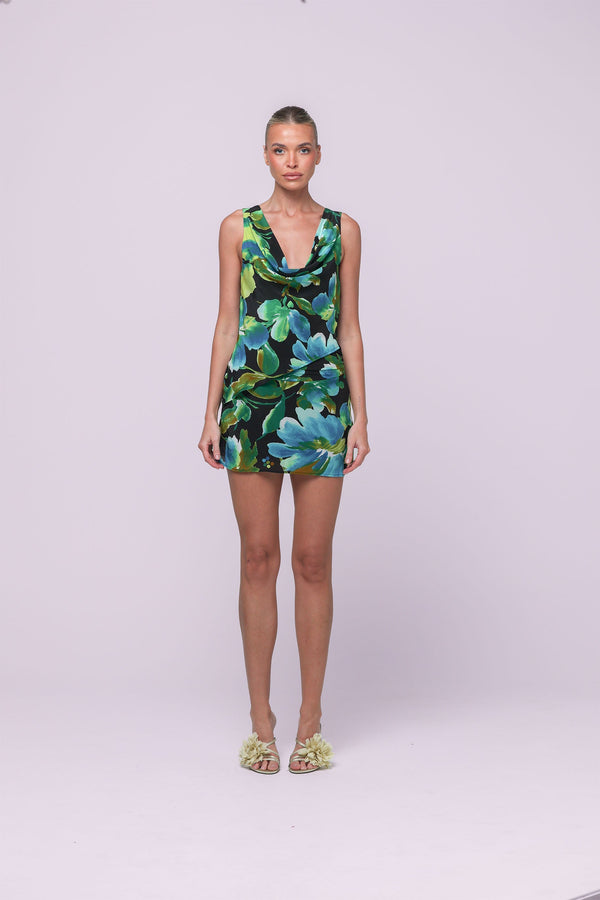 Lucia Mini Skirt - Black Tropicale