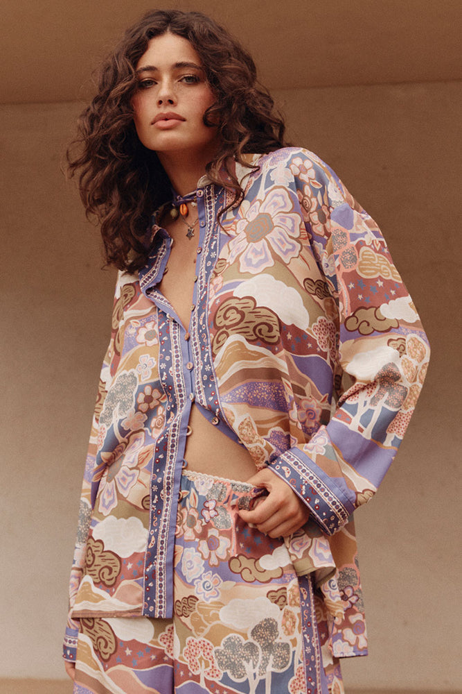 Dancing Valley Shirt-Violet