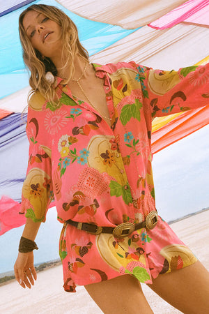 Libertine Shirt Dress - Cayenne