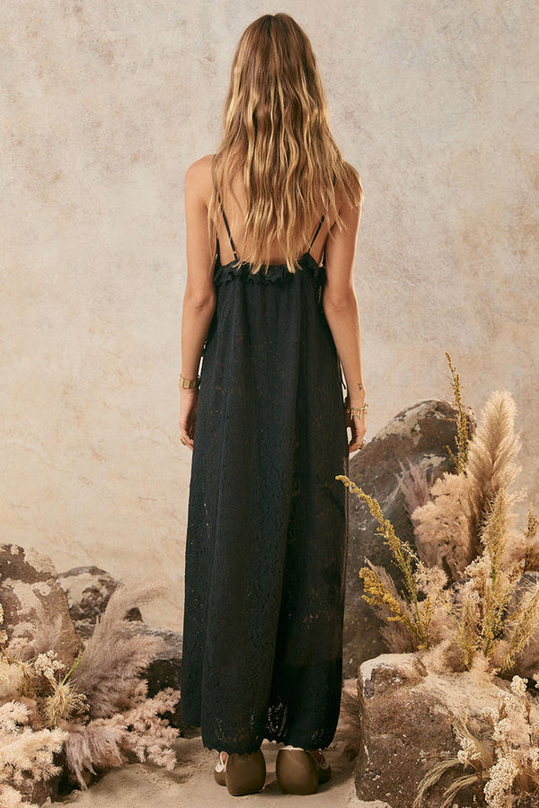 Lux Lisbon Lace Strappy Maxi Dress