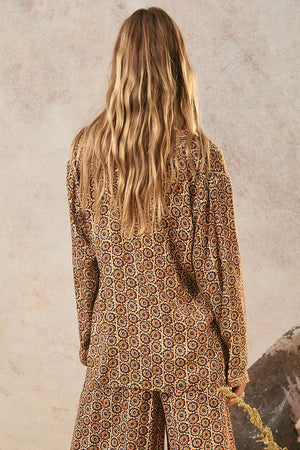 Sannah Tie Blouse - Golden Ochre