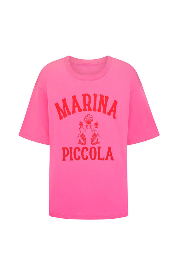 Marina Piccola Oversized Biker Tee - Cosmos Pink