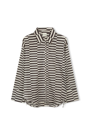 Cocoa Grid Cotton Shirt