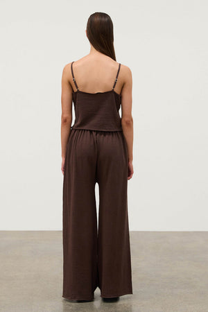 Cocoa Cotton Blend Knit Top