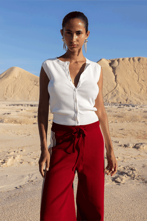 Finley Button Up Vest - Cream