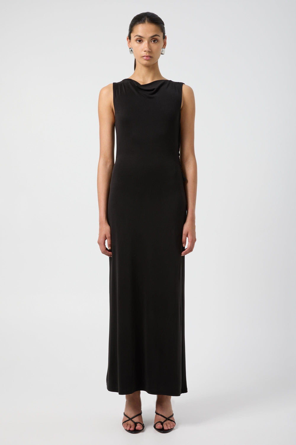Interweave Backless Maxi Dress - Black