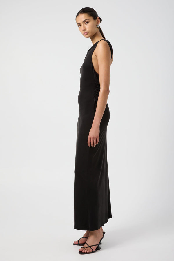 Interweave Backless Maxi Dress - Black