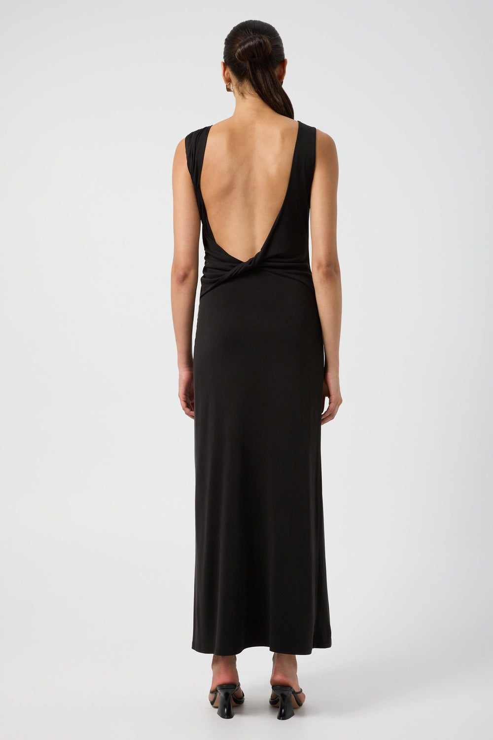 Interweave Backless Maxi Dress - Black