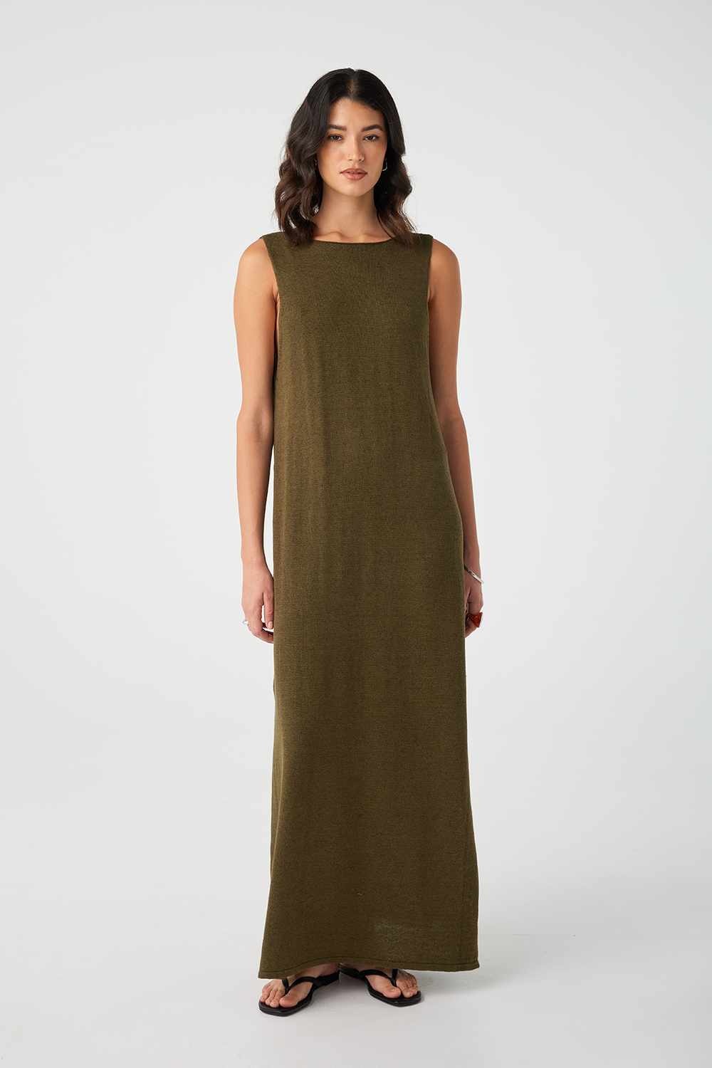 Poppy Reversible Maxi Dress - Olive