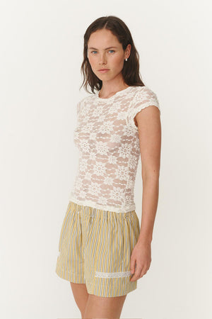 Galo Sunflower Lace Tee
