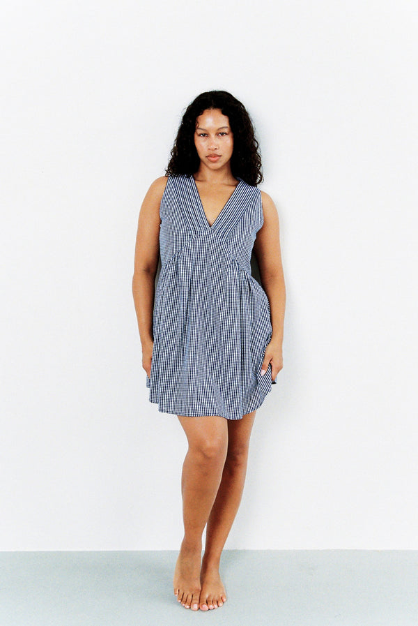 Hunter Mini Dress - Midnight Check