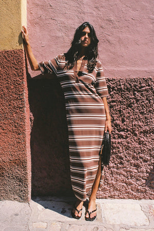 Santiago Polo Dress - Ombre Stripe Macro Caro