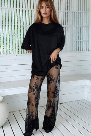 Lace Pants Tee Set