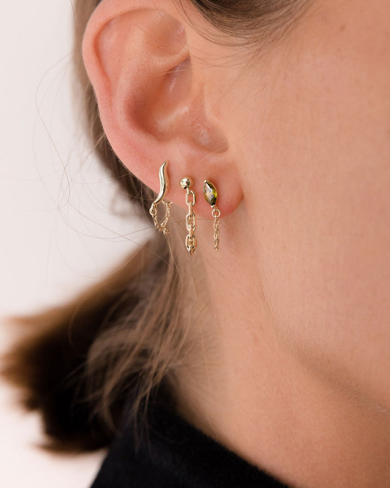Bruce Chain Stud Earrings