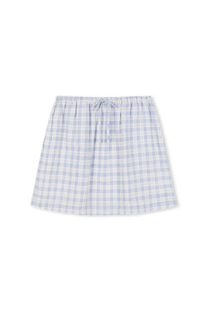 Camille Skirt - Powder Blue Check