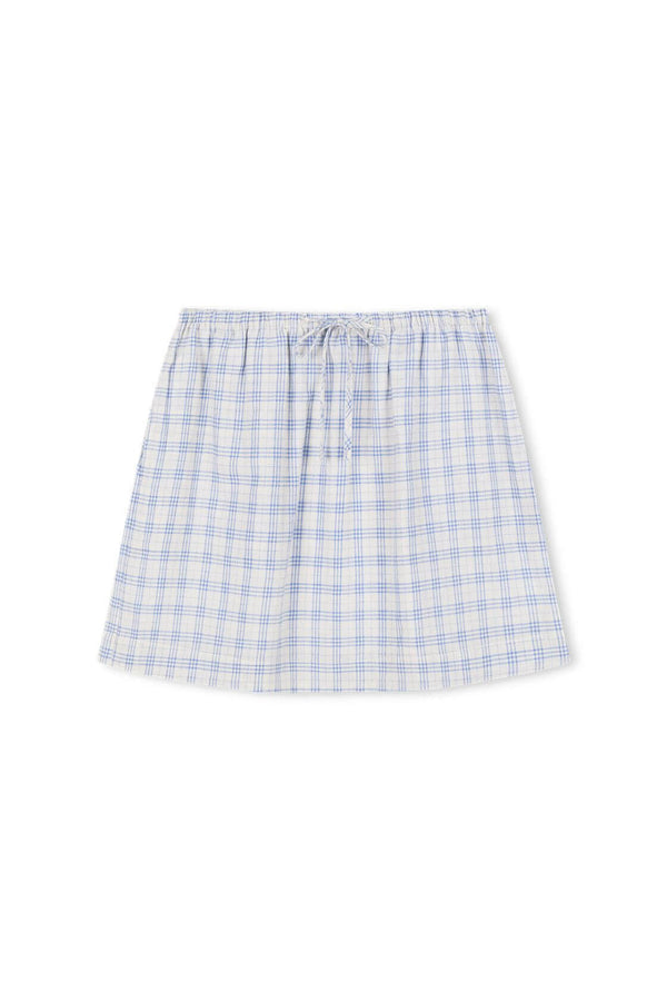 Camille Skirt - Powder Blue Check