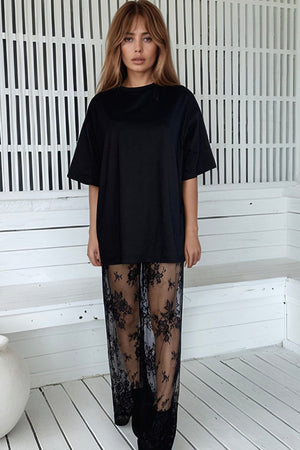 Lace Pants Tee Set