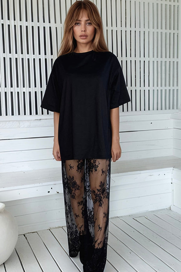 Lace Pants Tee Set