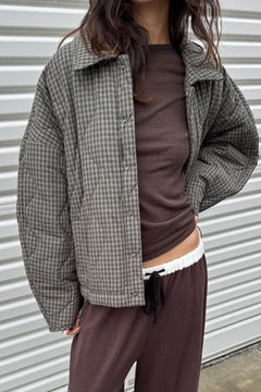 Matteo Jacket - Olive & Teal Check