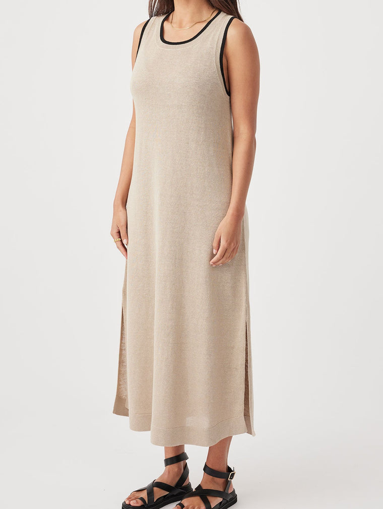 Brie Long Dress - Taupe