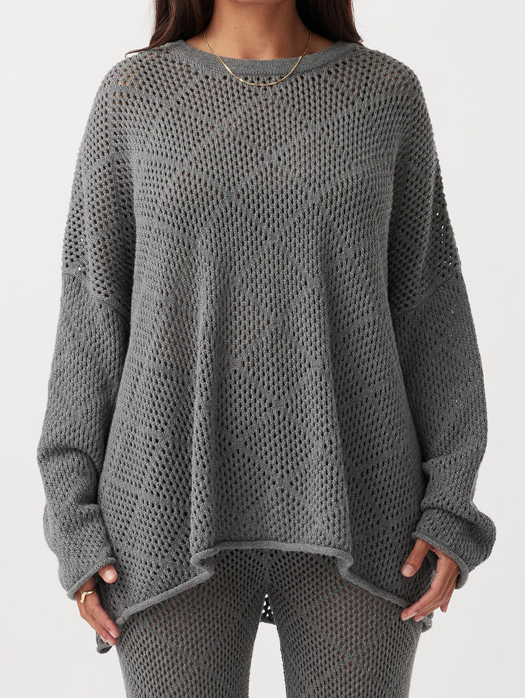 Ezra Sweater - Dark Grey Marle