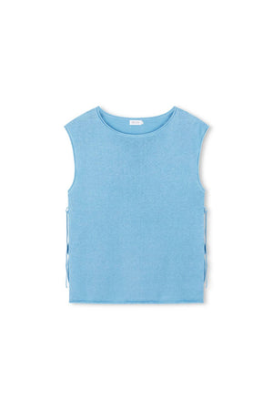 Poppy Tie Side Top - Cyan
