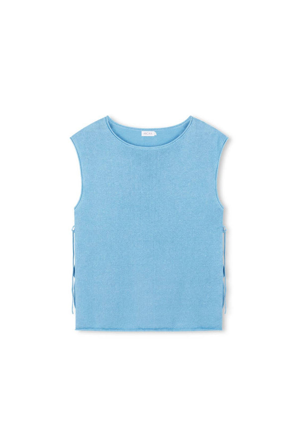 Poppy Tie Side Top - Cyan