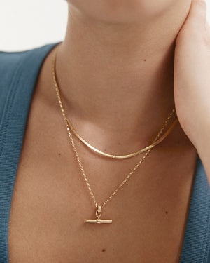 Elemental Herringbone Chain - Gold