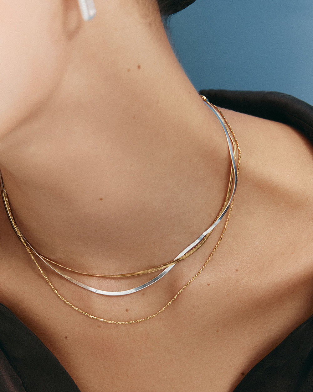 Elemental Herringbone Chain - Silver