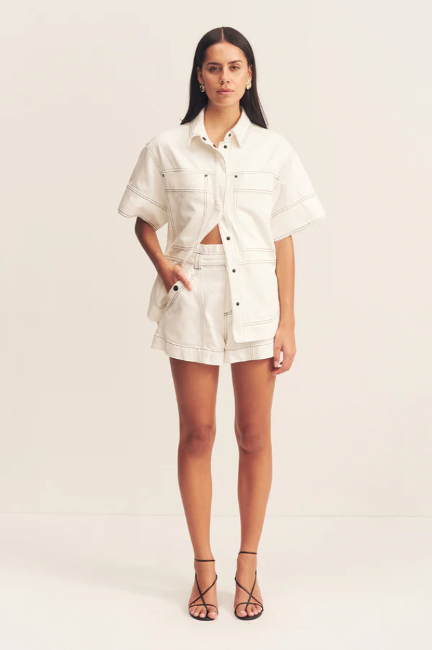 Hana High Waisted Flared Shorts