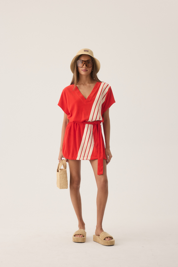 Tropiques Terry Dress - Apple Red