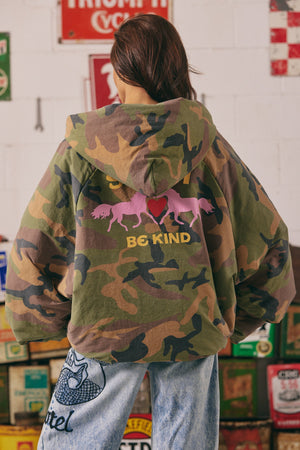*Pre-Order* THE BE KIND BOMBER JACKET - CAMO