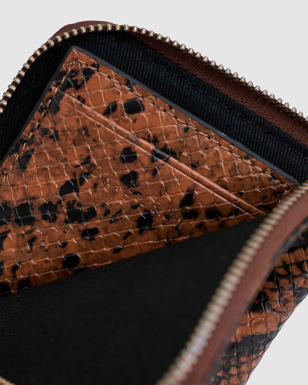 Adie Zip Around Wallet - Brunette Python