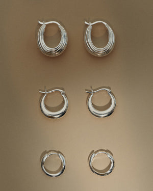 Glow Hoops Small - Sterling Silver