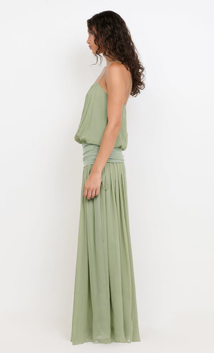 Camille Blouson Dress - Pistachio
